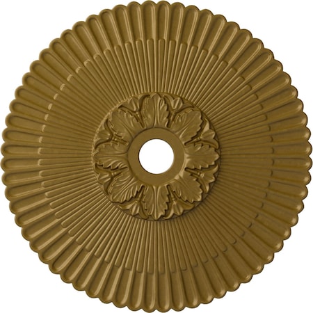 Melonie Ceiling Medallion (Fits Canopies Up To 6 1/4), Hand-Painted Gold, 36 1/4OD X 1 7/8P